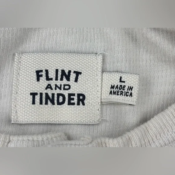 Flint and Tinder | Long Sleeve Henley | Cream | Men’s Size Large - Picture 2 of 6